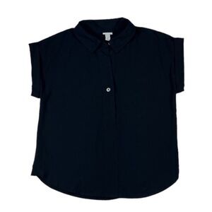 A.N.D. Eawy's Black Short Sleeve Top | Size XS